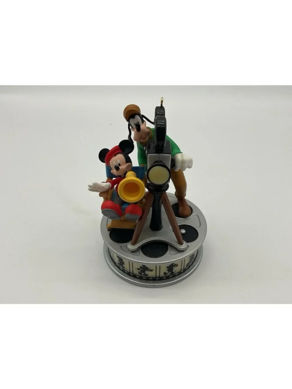 Hallmark Disney Mickey Mouse and Goofy Lights Camera Action Magic Ornament 2014